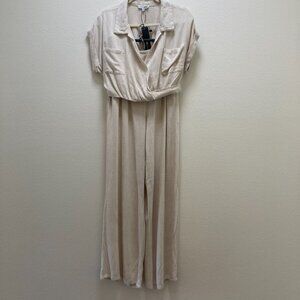 Fashion Nova Andrea Linen Pant Set Oatmeal size M Women's Linen blend